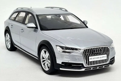 GTSpirit 1/18 - Audi A6 C7 Allroad Floret Silver Metallic Resin Scale Model Car - Image 1 of 4