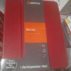 Griffin iPad 4 3 2 Griffin Red Python Elan Case Cover & Stand W/AutoWake Feature - Picture 1 of 2
