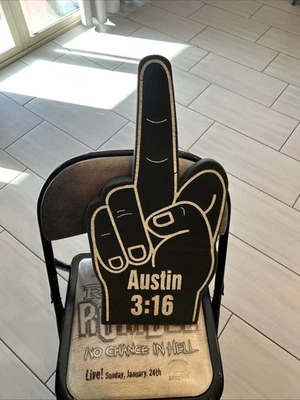 Vintage WWF World Wrestling Federation Stone Cold Steve Austin Foam Finger 1998 - Image 1 of 4