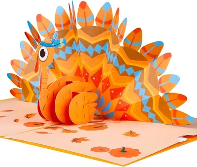 FaCraft Pop Up Thanksgiving Card - 3D 5x7 inches, 6-Thanksgiving Turkey  - Image 1 of 4