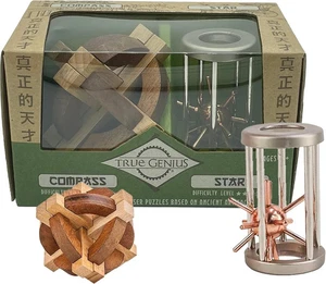 Brain Teaser Puzzle - Compass & Star Learning Puzzle Gift - Picture 1 of 5