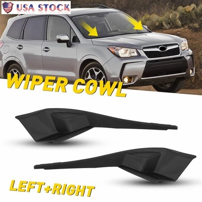 2x apto para Subaru Forester 2014-2018 cubierta de tapa de extremo de panel izquierda y derecha negra Foto 1 de 4