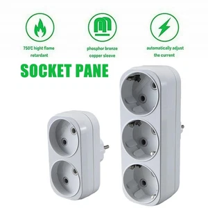 2/3Fach EU Steckdose Mehrfachstecker Steckdosenleiste Adapter✅ E2F5 - Picture 1 of 10
