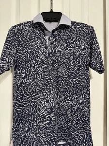 Greyson Boys Youth Large Golf Polo, Wolf Pattern - Picture 1 of 2