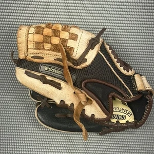 Louisville Slugger 9.5" Baseball Glove Black Tan Model GN14-BN Youth Left LHT  - Picture 1 of 9