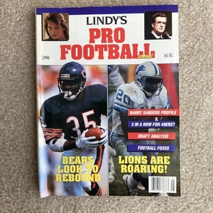 1990 Lindy's pro football annual Barry Sanders Lions Neal Anderson Bears Preview - Picture 1 of 8