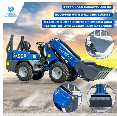 Nuevo cargador de ruedas telescópico TYPHON con motor Kubota D1105 EPA 24 hp Foto 1 de 4