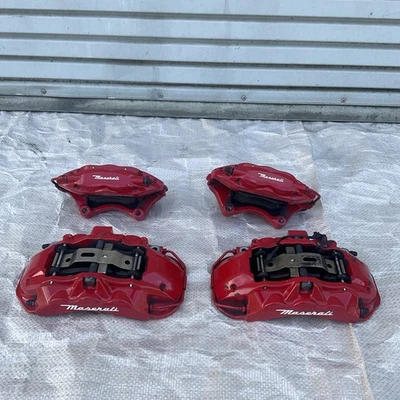 14-24 MASERATI QUATTROPORTE Set of 4  Brembo Front Rear Brake Caliper Red OEM - Image 1 of 4