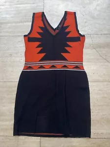 Marciano MEDIUM NATIVE Western Muster KLEID schwarz orange ärmellos - Bild 1 von 6