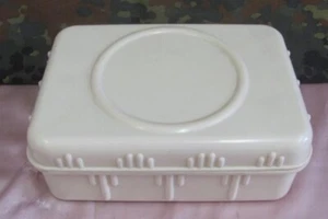 WWII ORIGINAL GERMAN OFFICERS WHITE BAKELITE FOOD FAT CONTAINER - Picture 1 of 7