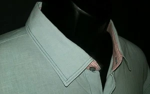 Sons of Intrigue XL blue flip cuff slim fit shirt - Picture 1 of 8
