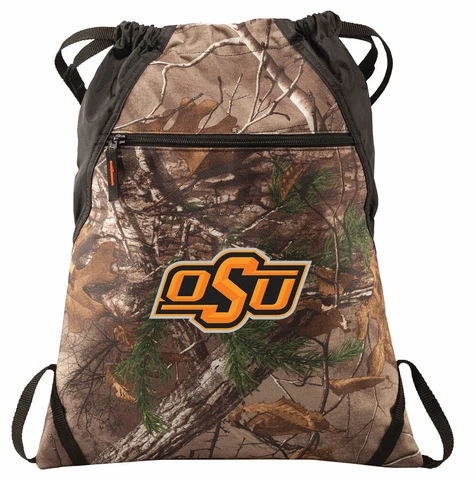 Oklahoma State Camo Cinch Pack REALTREE OSU Cowboys Drawstring Bag Backpack Cover
