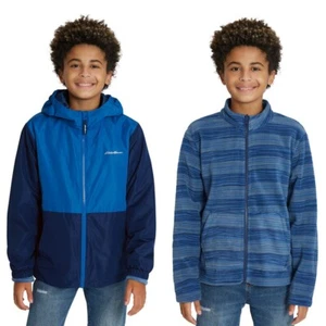 NEW Eddie Bauer Boys Youth 3-in-1 Jacket, BLUE, Size MEDIUM 10-12, Free Shipping - Picture 1 of 8
