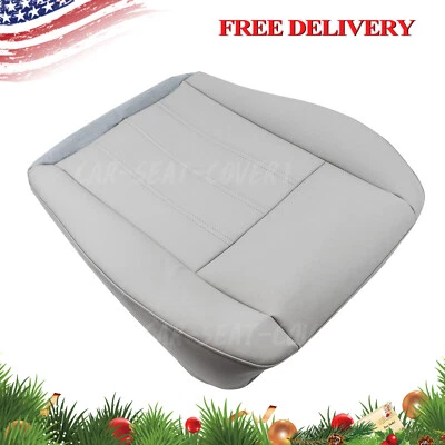 For 2005-2010 Chrysler 300C Limited Driver Bottom Leather Seat Cover Gray - Image 1 of 4