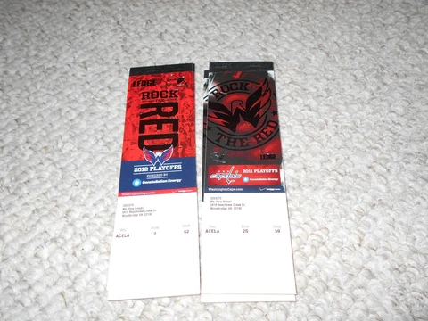 Washington Capitals Unused Playoff Tickets 2011 2012 Memorabilia Style Cover