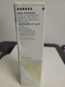 KORRES Milk Proteins 3 in 1 CLEANSING TONING & EYE MAKEUP REMOVING EMULSION 6.76