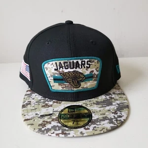 Jacksonville Jaguars Hat Cap Fitted Camo New Era 59Fifty NFL Salute to Service - Picture 1 of 17