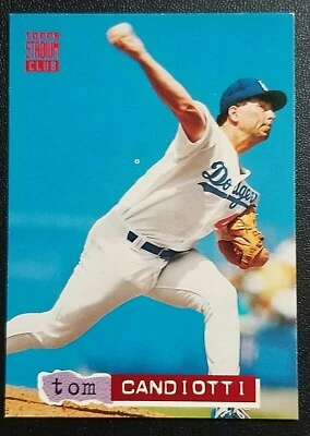 1994 Topps Stadium Club #32 Tom Candiotti LA Dodgers Known For Knuckleball Pitch - Image 1 of 2