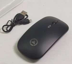 Black Optical Gaming Wireless Mouse 2.4Ghz Slim Rechargeable NEW - Picture 1 of 4