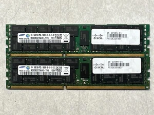 SAMSUNG 32GB(2x16GB) 2Rx4 PC3L-10600R ECC REG RDIMM SERVER RAM M393B2G70AH0-YH9 - Picture 1 of 3