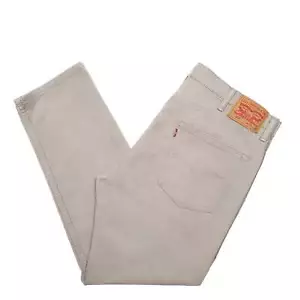 LEVIS 502 Jeans Regular Taper Fit Beige Denim Trousers Mens W38 L30 - Picture 1 of 6