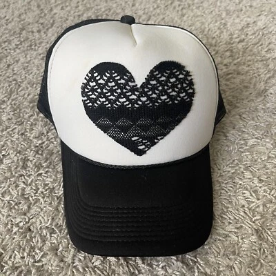 Sombrero de Camionero Decky OSFM Talla Única Malla Negro Tejido Corazón Ajustable Foto 1 de 4