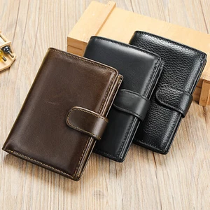 Men's Genuine Leather RFID Wallet Card Holder Coin Purse Photo Slots - Picture 1 of 27