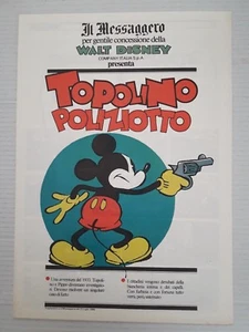 Walt Disney Il Messaggero anno 1989 Topolino poliziotto  - Picture 1 of 1
