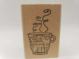 Coffee Shop Just Wanted To Espresso My Thanks Rubber Stamp Coffee Puns Wood - Picture 1 of 10