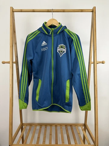 Seattle Sounders FC Xbox Hooded Full Zip Adidas Jacket Size S Cover