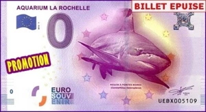 UEBX / AQUARIUM LA ROCHELLE / BILLET 0 € / NULL EURO-SCHEIN / 0 € 2016-1 - Picture 1 of 1