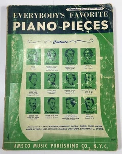 Everybody's Favorite Piano Pieces Sheet Music Book 1960 Amsco Publishing Co NYC - Picture 1 of 8