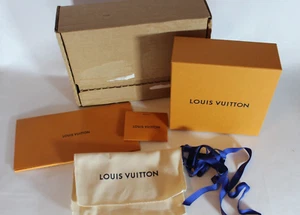 Authentic LOUIS VUITTON Small Drawer Box 6.75x6.75x2.5" Cloth Bag Ribbon Receipt - Picture 1 of 9