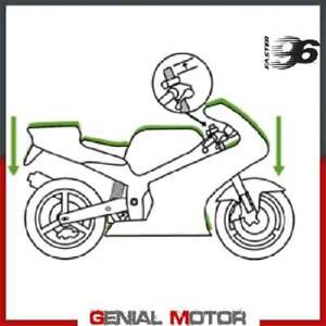 Kit abbassamento sella moto Faster96 -40mm per HYOSUNG GT 250 2004 > 2005