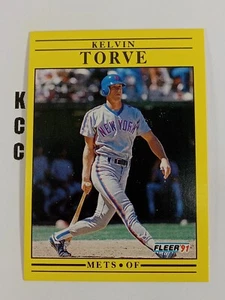 1991 Fleer MLB Baseball New York Mets #163 Kelvin Torve - Picture 1 of 2