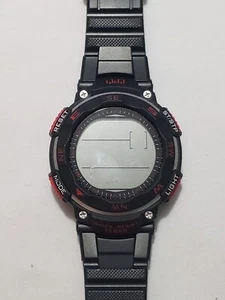 Q&Q 10Bar by Citizen Outdoor Gear Digital Watch Black Resin Strap - Picture 1 of 3