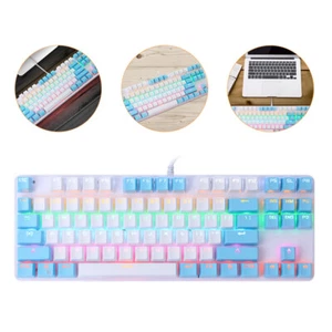 Mechanische Blaue Welle Tastatur Hintergrundbeleuchtete Spieltastatur - Bild 1 von 12