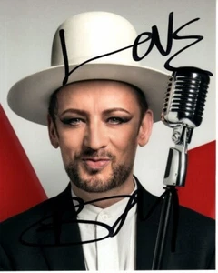 Foto 8x10 autografiada firmada por Boy George Culture Club - Imagen 1 de 1