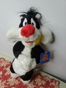 Vintage 1998 Looney Tunes Sylvester the Cat w/ Tweety Fir in Mouth Plush Animal  - Picture 1 of 6