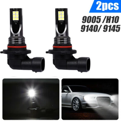 2x 9005 H10 9145 9140 LED Fog Lights Bulbs  6000K White High Power Kit - Image 1 of 4