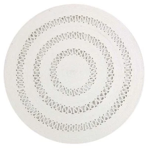 Odisha Looped Cotton White Round Floor Rug (M) 160x160cm **FREE DELIVERY** - Picture 1 of 2