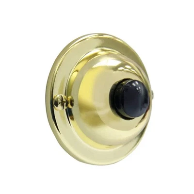 Polished Brass Door Bell Button by IQ America - Image 1 of 2