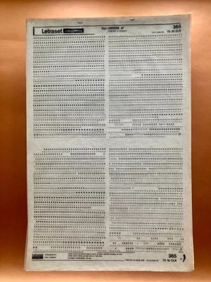 LETRASET 365 UNIVERS 57 --- 10pt Transfer Write Off Letters - Image 1 of 4