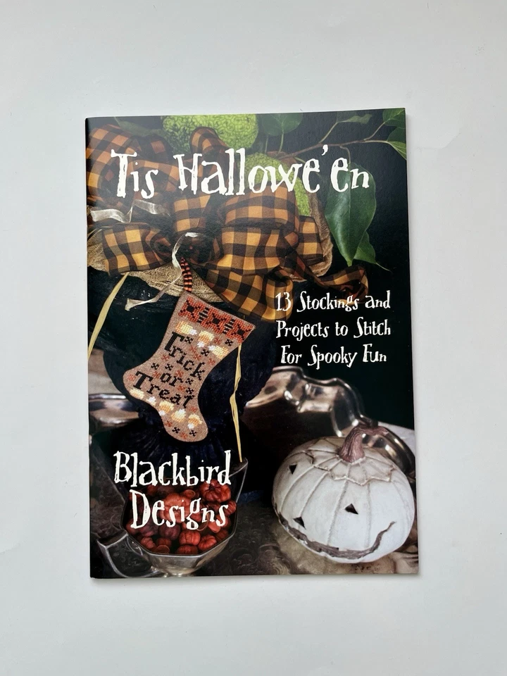 Blackbird Designs Tis Hallowe'en Cross Stitch Pattern Halloween Stockings - Image 1 of 1