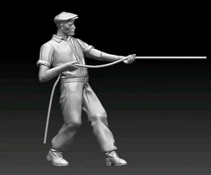 20th Century Worker Figure 1:16 Scale High Detail 3d Resin Printed - Picture 1 of 1
