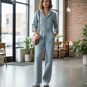 Universal Thread Damen Denim Utility Overall Größe 6 helle Waschung Baumwolle Lyocell - Bild 1 von 9