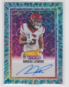 2025 Leaf Vivid Football - Auto - Autograph - Makai Lemon #3/10 USC Trojans - Bild 1 von 2