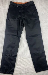 HARLEY DAVIDSON Motorcycle Women’s Black Cotton/Nylon Shiny Pants Size 6 - Picture 1 of 13