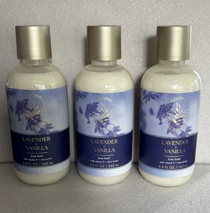 3 Bath & Body Works LAVENDER + VANILLA Luxe BUBBLE BATH Aromatherapy Lot 10 oz - Picture 1 of 2