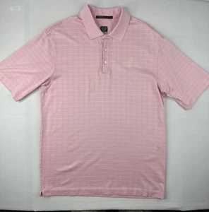 TIGER WOODS Collection Pink White golf polo size Medium Pelican Creek course. - Picture 1 of 8